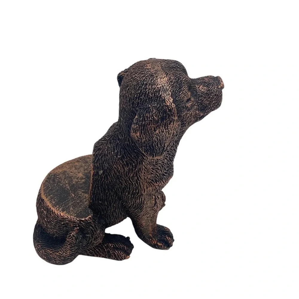 Sitting Labrador Puppy‎ Figurine Doorstop Paperweight Brown